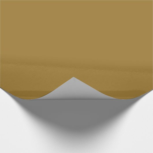 Solid Matte Medium Gold Geschenkpapier (Ecke)