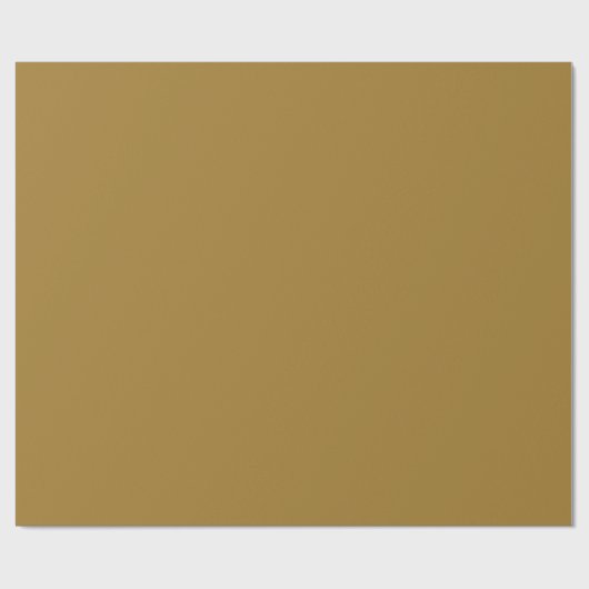 Solid Matte Medium Gold Geschenkpapier (Flach)