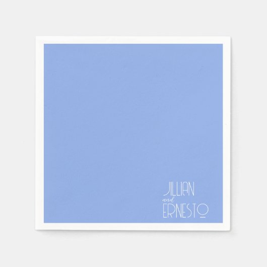 Solid Medium Blue Lily of the Valley Custom Serviette (Vorderseite)