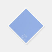 Solid Medium Blue Lily of the Valley Custom Serviette (Ecke)