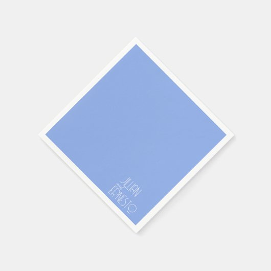 Solid Medium Blue Lily of the Valley Custom Serviette (Ecke)