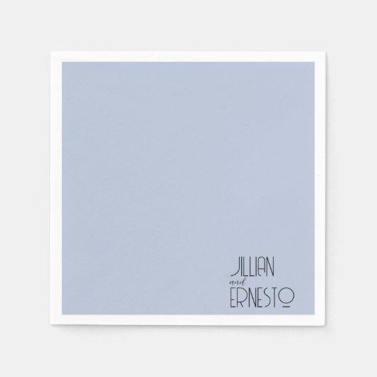 Solid Medium Blue Lily of the Valley Custom Serviette (Vorderseite)