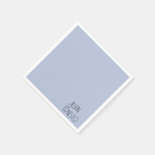 Solid Medium Blue Lily of the Valley Custom Serviette (Ecke)