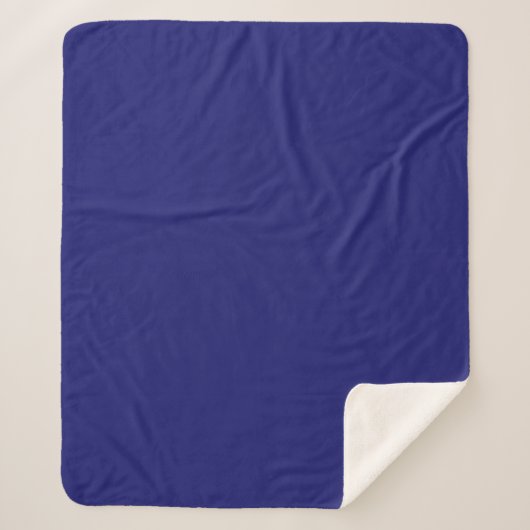 Solid Midnight Blue Color Minimalistisch Schlicht Sherpadecke (Vorderseite)