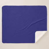 Solid Midnight Blue Color Minimalistisch Schlicht Sherpadecke (Vorderseite (Horizontal))