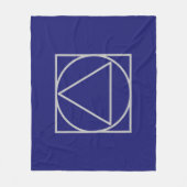 Solid Midnight Blue Elegante Modernes Minimalistis Fleecedecke (Vorderseite)