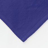 Solid Midnight Blue Elegante Modernes Minimalistis Fleecedecke (Ecke)