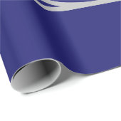 Solid Midnight Blue Elegante Modernes Minimalistis Geschenkpapier (Rolleneckpunkt)