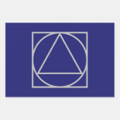 Solid Midnight Blue Elegante Modernes Minimalistis Geschenkpapier Set (Vorderseite 3)