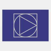 Solid Midnight Blue Elegante Modernes Minimalistis Geschenkpapier Set (Vorderseite 2)