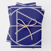 Solid Midnight Blue Elegante Modernes Minimalistis Geschenkpapier Set (Beispiel)