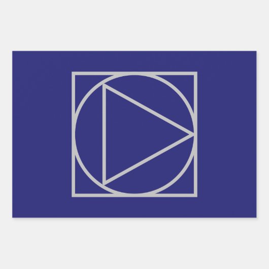 Solid Midnight Blue Elegante Modernes Minimalistis Geschenkpapier Set (Vorderseite)