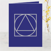 Solid Midnight Blue Elegante Modernes Minimalistis Karte (Gelbe Blume)