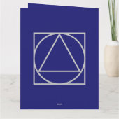 Solid Midnight Blue Elegante Modernes Minimalistis Karte (Rückseite)