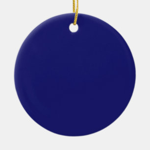 Solid Midnight Blue Elegante Modernes Minimalistis Keramik Ornament