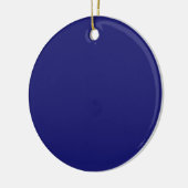 Solid Midnight Blue Elegante Modernes Minimalistis Keramik Ornament (Links)