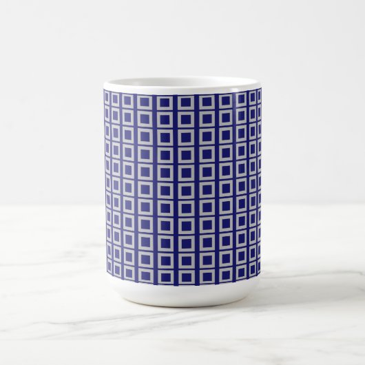 Solid Midnight Blue Square Formen Kaffeetasse (Mittel)