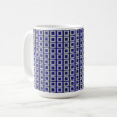 Solid Midnight Blue Square Formen Kaffeetasse (Vorderseite Links)