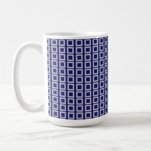 Solid Midnight Blue Square Formen Kaffeetasse (Links)