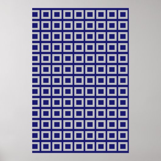 Solid Midnight Blue Square Formen Poster (Vorne)