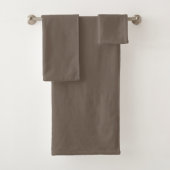 Solid Milky Brown Three Piece Badhandtuch Set (Insitu)