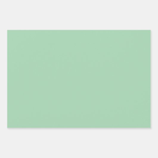 Solid Mint Green Geschenkpapier Set (Vorderseite)