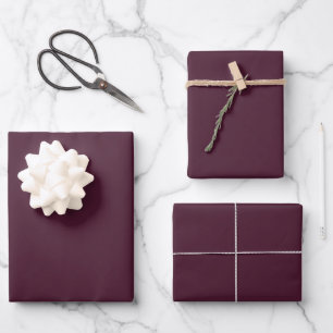 Solid Mulberry Geschenkpapier Set