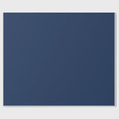 Solid Nautical Navy Blue Geschenkpapier (Flach)