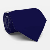 Solid Navy Blau, Dunkelgrau-Multiband-Name Krawatte (Gerollt)