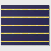 Solid Navy Blue, Ananas Ribbon Name Monogram Geschenkpapier (Flach)