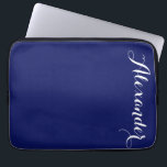 Solid Navy Blue Background, Name Monogram Laptopschutzhülle<br><div class="desc">Navy Blue Background,  Name Monogram Anpassen Sie dies mit Ihrem Namen oder anderen Text.  Sie können auch die Schriftart ändern,  die Größe der Schriftart und die Farbgebung der Schriftart anpassen,  den Text verschieben usw.  
 
   
 2015 ©FantabulousFälle Alle Rechte vorbehalten</div>