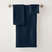 Solid Navy Blue Badhandtuch Set (Insitu)