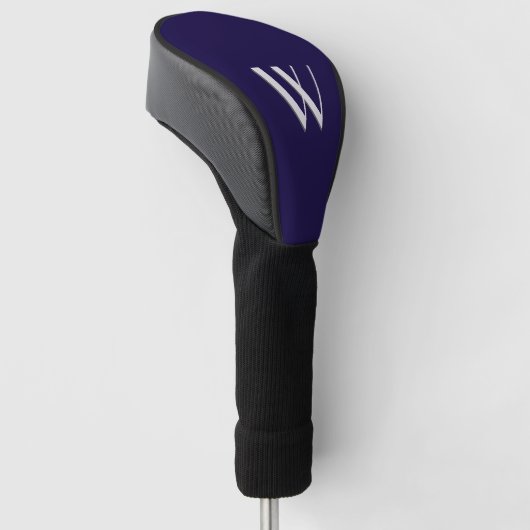 Solid Navy Blue Custom Golf Headcover (angewinkelt)