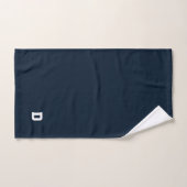 Solid Navy Blue Initial Bath Handtuch Set (Handtuch)