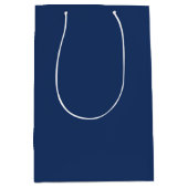 Solid Navy Blue Jeden Anlaß Medium Geschenktasche Mittlere Geschenktüte (Vorderseite)