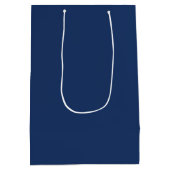 Solid Navy Blue Jeden Anlaß Medium Geschenktasche Mittlere Geschenktüte (Rückseite)