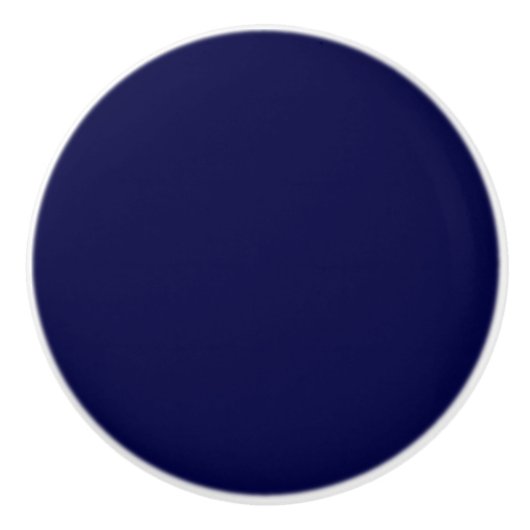 Solid Navy Blue Keramikknauf (Vorderseite)