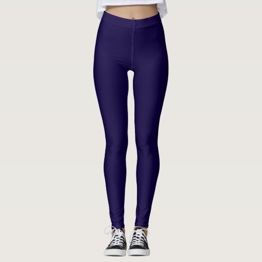 Solid Navy Blue Leggings (Vorderseite)