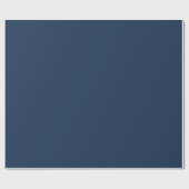 Solid Navy Blue Matte Gift Wrap Paper Geschenkpapier (Flach)