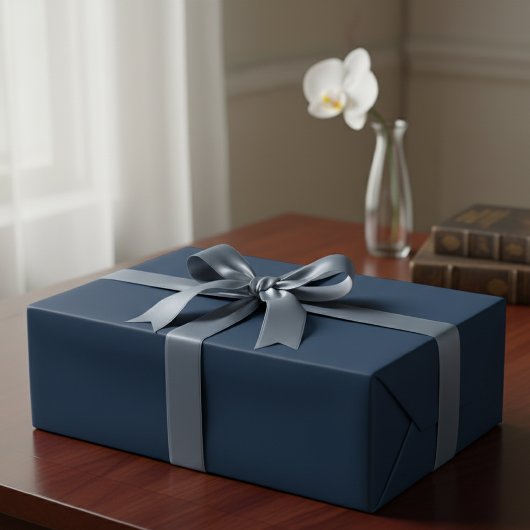 Solid Navy Blue Matte Gift Wrap Paper Geschenkpapier
