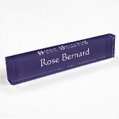 Solid Navy Blue Namensplakette