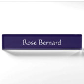 Solid Navy Blue Namensplakette (Vorderseite)
