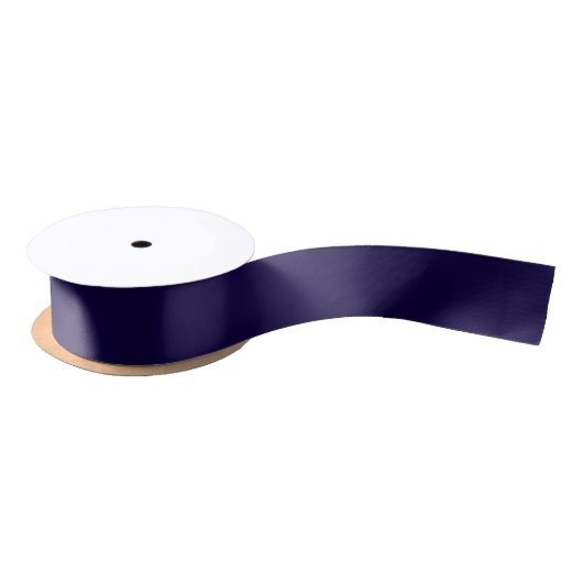 Solid Navy Blue Satinband (Spule)
