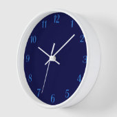 Solid Navy Blue Wall Clock Wanduhr (Winkel)
