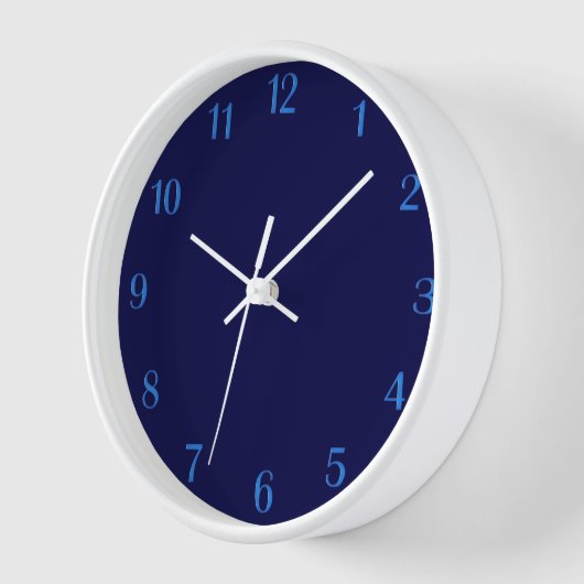 Solid Navy Blue Wall Clock Wanduhr (Winkel)