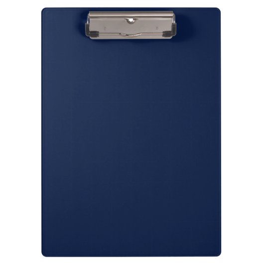 Solid navy night blue klemmbrett (Vorderseite)