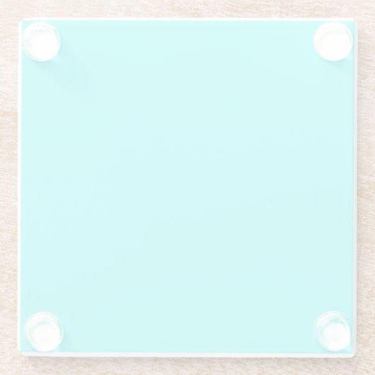 Solid neon bright aqua glasuntersetzer (Rückseite)
