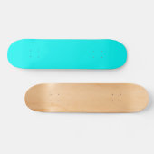 Solid Neon bright Aqua Skateboard (Horizontal)