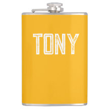 Solid Neon Bright Orange Individuelle Name Monogra