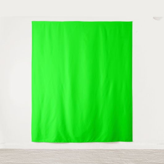 Solid Neon Green Screen Chroma-Hintergrund Wandteppich (Vorderseite)